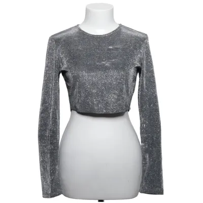 Crop top (Zilver) van Sara Sieppi x NA-KD Metallvezel, Polyester