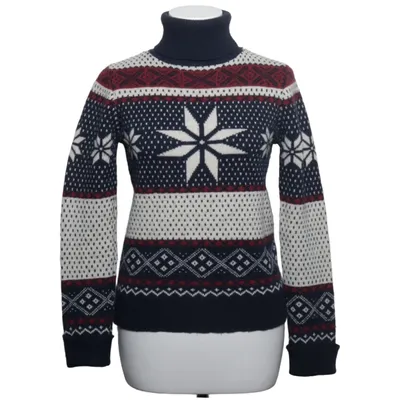 Julesweater (Blå, Hvid, Rød) fra Zara Knit Nylon, Uld