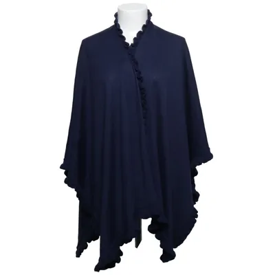 Poncho (Blauw) van Lauré Acryl, Wol