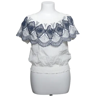 Top (White, Blue) from Redgreen Cotton, Polyester
