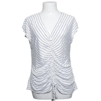 Top (Wit, Blauw) van Max Studio Elastaan, Linnen, Polyester, Viscose