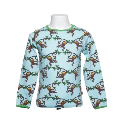 T-shirt à manches longues (Bleu, Marron, Vert, Multicolore) de Småfolk Coton, Élasthane, Modal
