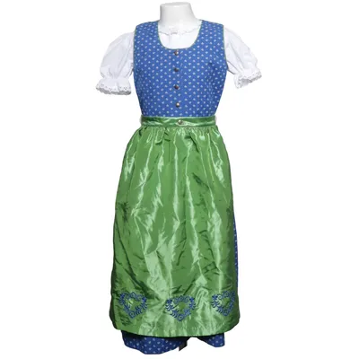 Dirndl (Blå, Grøn, Hvid) fra Edel Herz Bomuld, Polyester