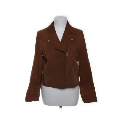 Läderjacka (Brun) från Monki Acetat, Skinn, Viskos