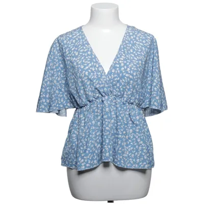 Wrap top (Blue, White) from Shein