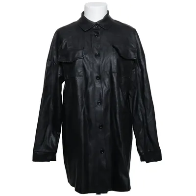 Overshirt (Black) from Venessa Nucci Elastane, Polyurethane, Viscose