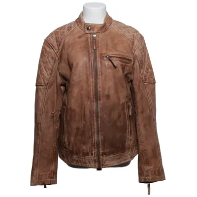 Läderjacka (Brun) från Finshley & Harding Skinn, Polyester