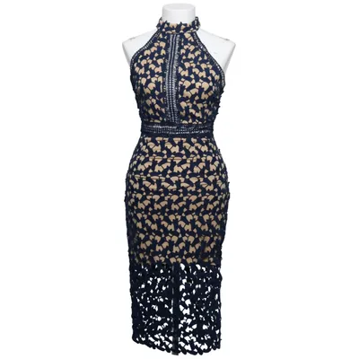 Cocktail dress (Blue, Beige) from Love Triangle Polyester
