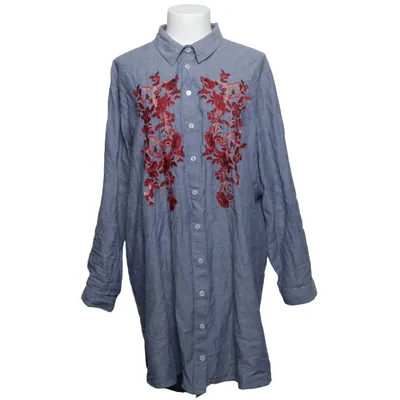Blouse (Blauw, Rood, Meerkleurig) van Boohoo Plus Katoen