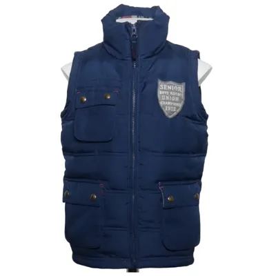 Gilet d'extérieur (Bleu) de Joules Coton, Polyester