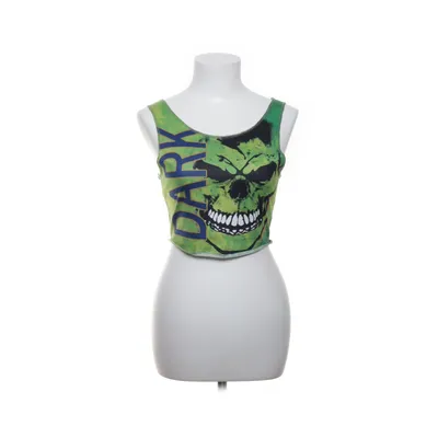 Crop top (Grön, Flerfärgad) från Romwe Elastan, Polyester