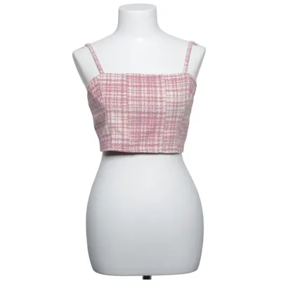 Crop top (Roze, Wit) van Missguided Polyester, Viscose
