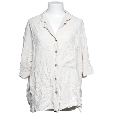 Kortærmet skjorte (Beige) fra Topshop Linned, Viscose