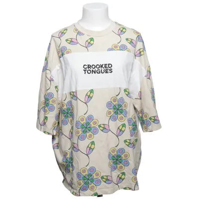 T-shirt (Beige, Multicolore) de Crooked Tongues Coton