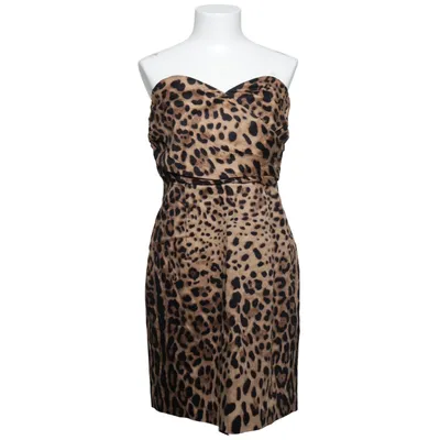 Dress (Beige, Black) from Edith & Ella Cotton, Elastane, Polyester