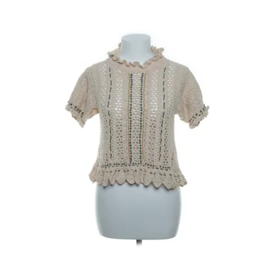 Top (Beige, Meerkleurig) van Zara Acryl, Katoen