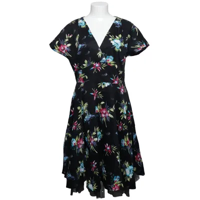 Kjole (Sort, Flerfarvet) fra Hearts & Roses Bomuld, Elastan