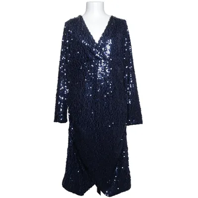 Cocktailklänning (Blå, Silverfärgad) Polyester