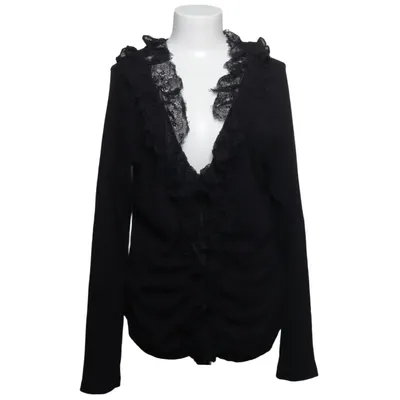 Strickjacke (Schwarz) von Anthropologie Baumwolle, Nylon, Polyester, Viskose