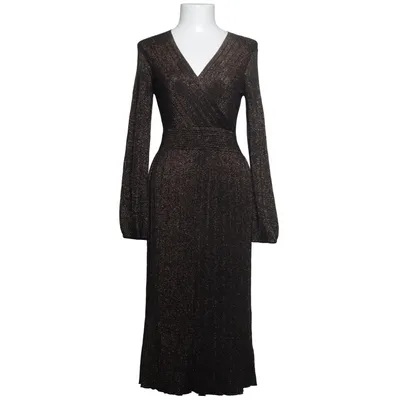 Jurk (Zwart, Goud) van Hallhuber Donna Metallvezel, Polyester, Viscose