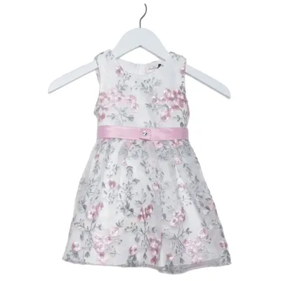 Robe de fille de fleur (Blanc, Rose, Gris) de Pretty Baby