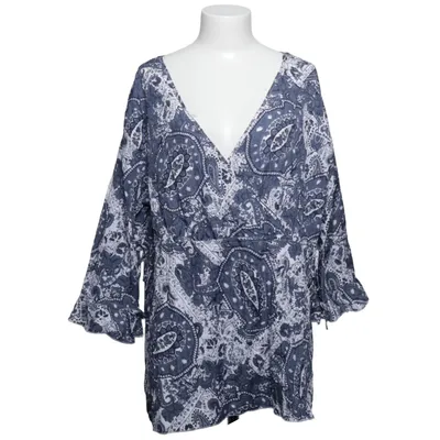 Blouse (Blue, White) from Okay Polyester