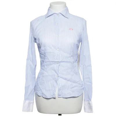 Shirt (Blue, White) from La Martina Cotton, Linen