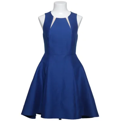 Robe (Bleu) de Halston Heritage Coton, Polyester, Soie