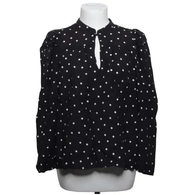 Bluse (Sort, Hvid) fra KappAhl Polyamid, Viscose
