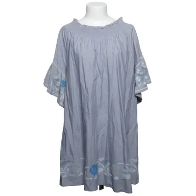 Jurk (Grijs, Blauw) van Ulla Popken Katoen, Linnen