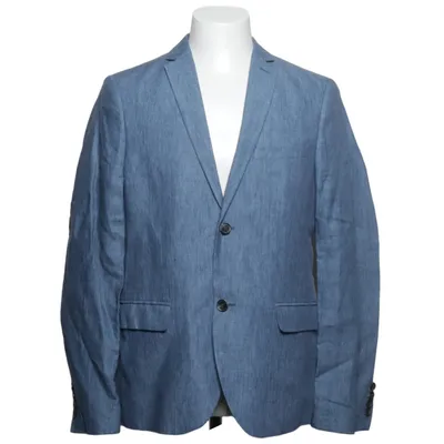 Blazer (Blå) fra H&M Man Linned, Polyester