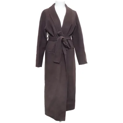 Frakke (Brun) fra Bubbleroom Genanvendt polyester, Uld