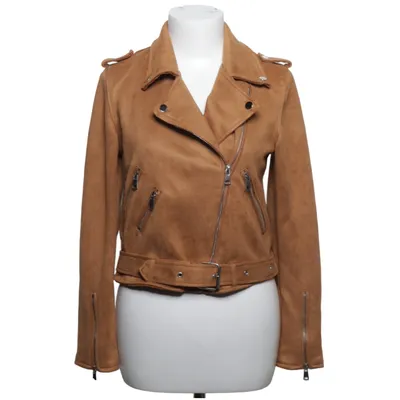 Bikerjakke (Brun) fra Peace n' Love Elastan, Polyester