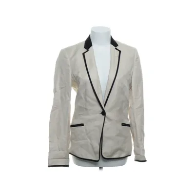 Blazer (Beige, Zwart) van Mango Suit Acetaat, Linnen, Viscose