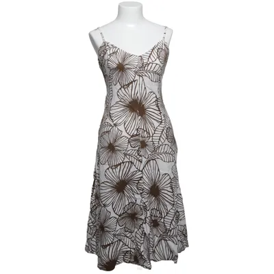 Jurk (Wit, Bruin) van Zero Base Polyester, Linnen