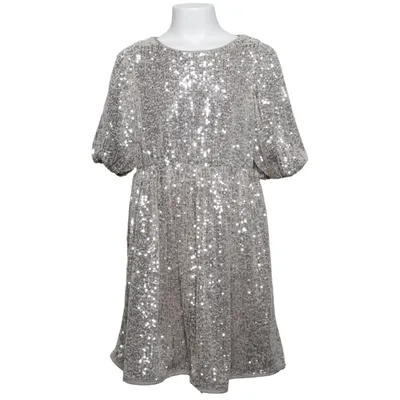 Kjole (Beige, Sølv) fra H&M Kids Polyester, Elastan
