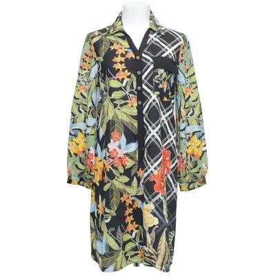 Jurk (Zwart, Meerkleurig) van 101 Idees Katoen, Polyester