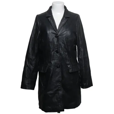 Läderkappa (Svart) från Auluna Leather Company Skinn, Polyester