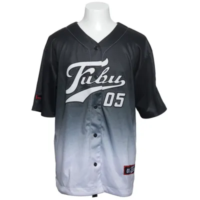 Maillot de baseball (Noir, Blanc, Vert) de Fubu Polyester