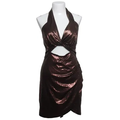 Halterneck dress (Brown, Black) from D&M Elastane, Polyester