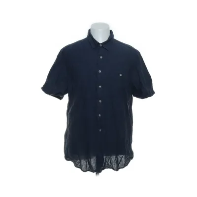Korte mouwen shirt (Blauw) van Dressmann Katoen, Linnen