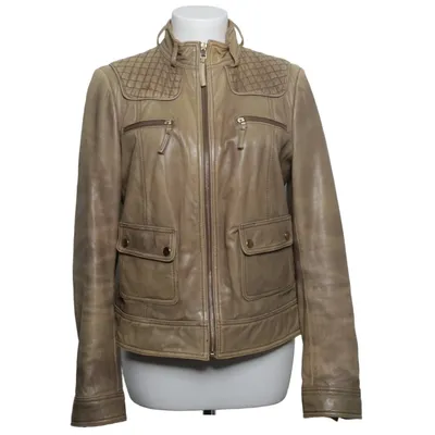 Veste en cuir (Marron) de Zara Woman