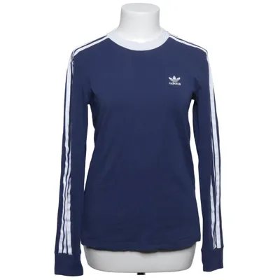 Langærmet t-shirt (Blå, Hvid) fra Adidas Bomuld, Elastan