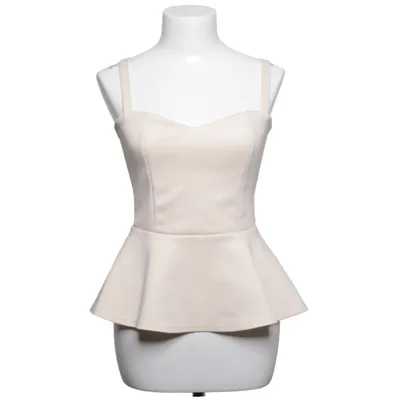Peplumbluse (Beige) fra Rich Bitch Elastan, Polyester