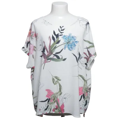 Top (White, Multicolored) from MXO Elastane, Polyester