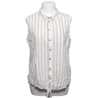 Korte mouwen shirt (Beige, Wit) van Jean Pascale Katoen