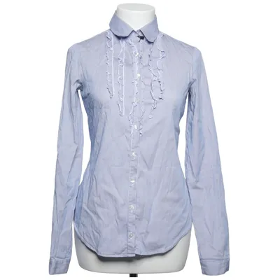 Blouse (Blauw, Wit) van Emanuel Berg Katoen, Elastaan, Polyamide