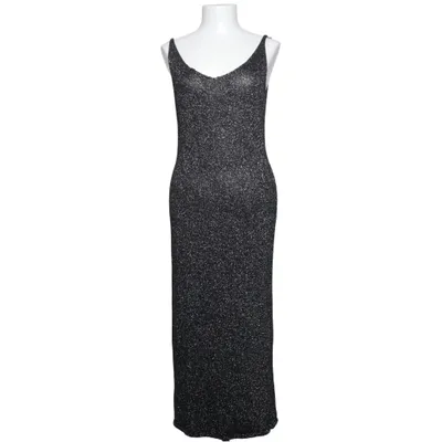 Maxi jurk (Zwart, Zilver) van Mango Katoen, Polyester