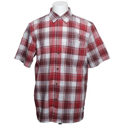 Short sleeve shirt (Red, White, Brown) from Fjällräven Bamboo, Polyester