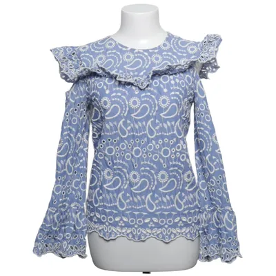 Bluse (Blå, Hvid) fra River Island Petite Bomuld, Polyester